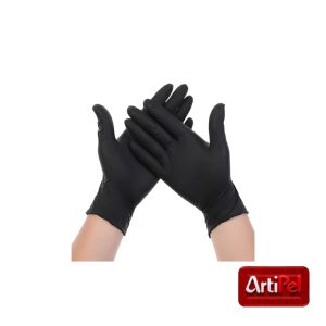 Guantes de nitrilo negros profesionales.