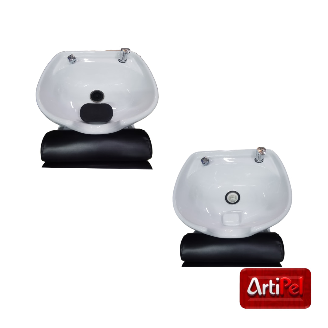 Cabezal de loza fija en lavapelo de peluquería profesional