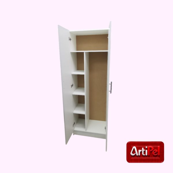 Mueble organizador multiuso de fabricación nacional con repisas y compartimiento, entrega armada.