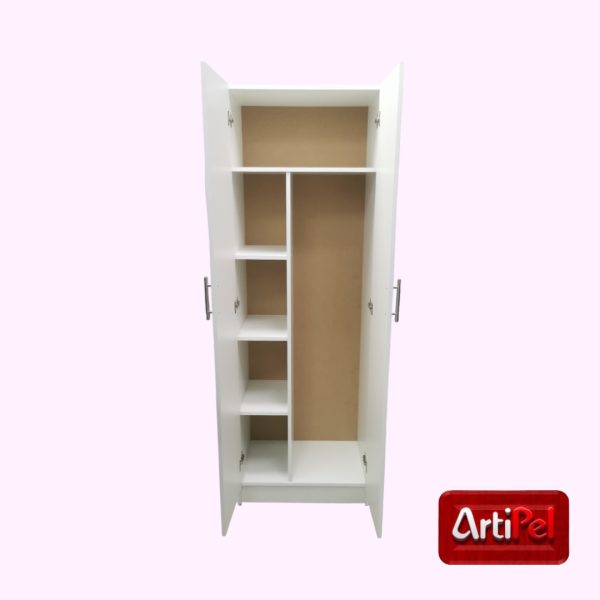 Mueble organizador multiuso de fabricación nacional con repisas y compartimiento, entrega armada.