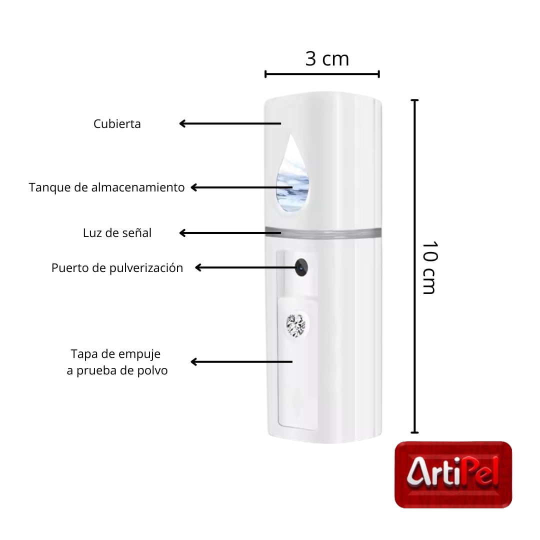 Nano mister para hidratar el rostro antes del maquillaje
