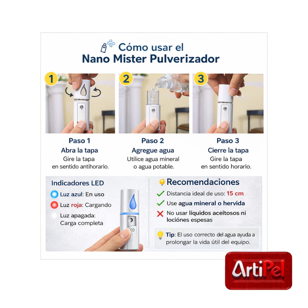 Nano mister en uso durante aplicación de maquillaje profesional