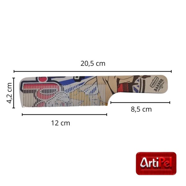 Peineta de barbería Termax resistente y ergonómica