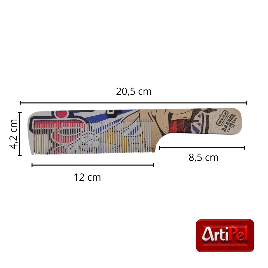 Peineta de barbería Termax resistente y ergonómica