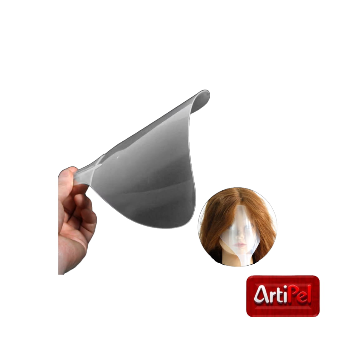 Protector de rostro para clientes en salón de belleza
