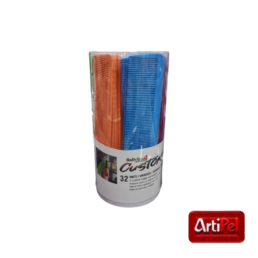 Set 32 Peinetas Fade Barber BaByliss Pro para cortes fade