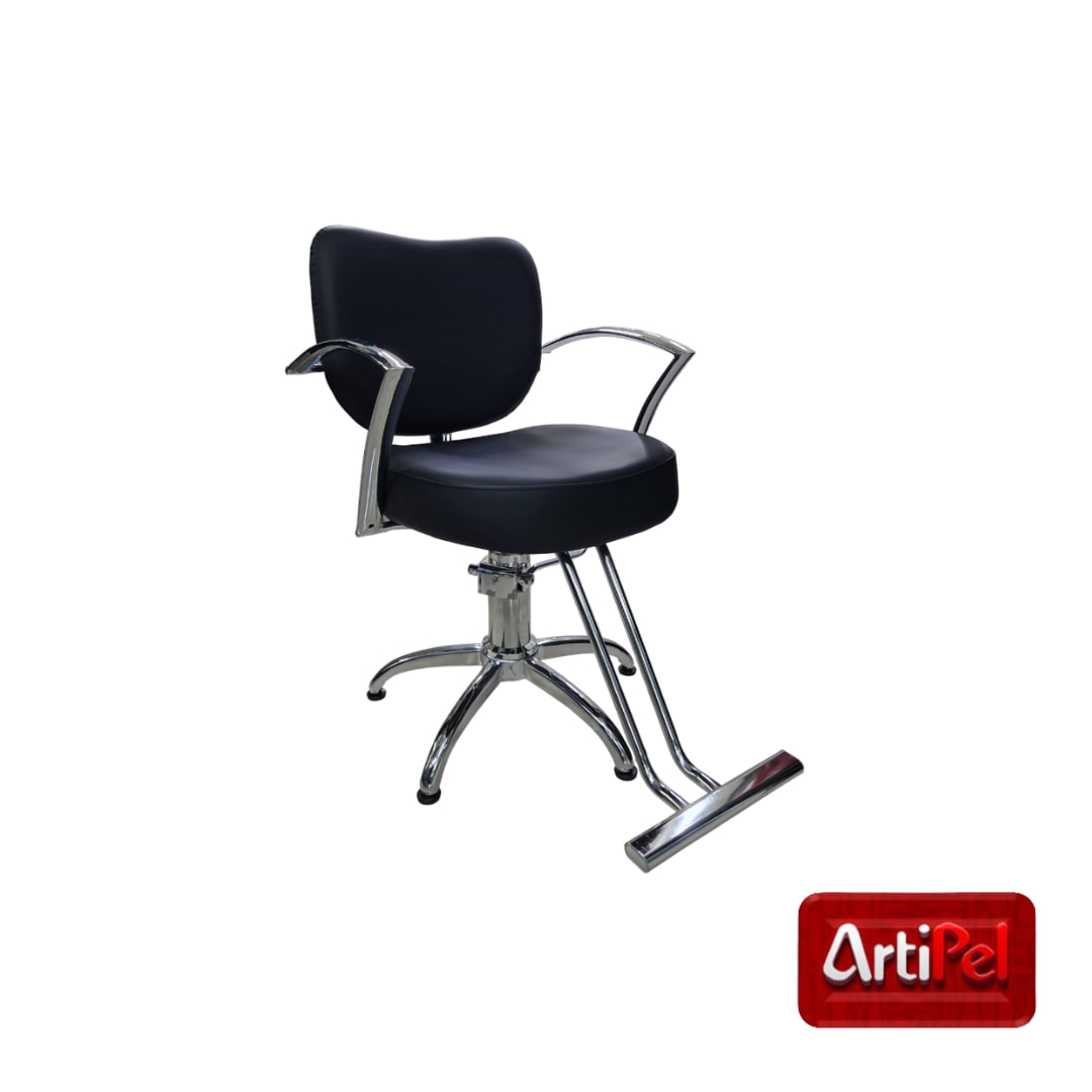 Sillón de peluquería con apoyapiés integrado